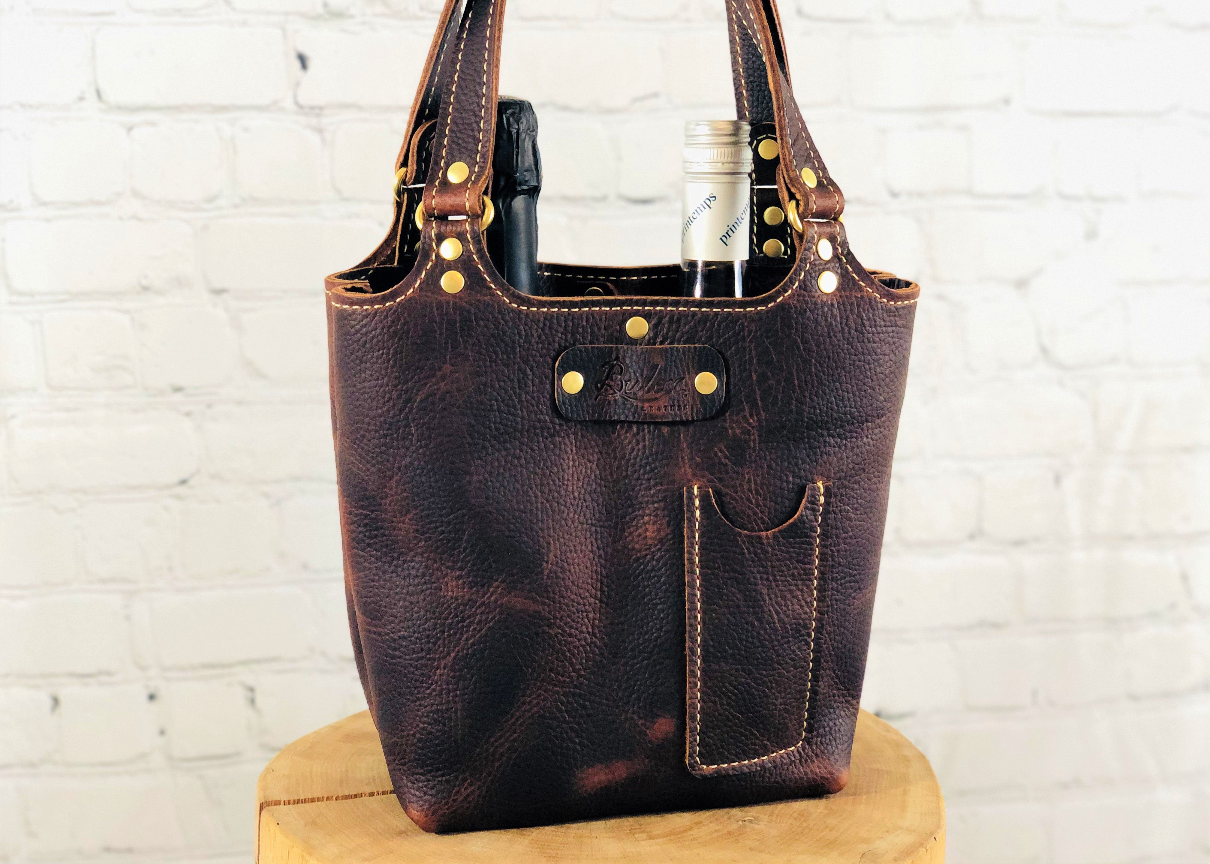 Davis Wine Tote, Dark Cherry