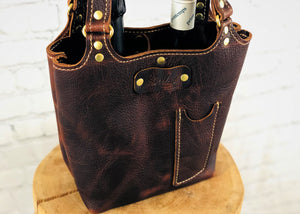 Davis Wine Tote, Dark Cherry