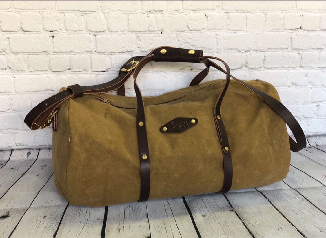 Waxed Canvas Weekender Bag